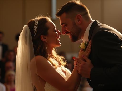 Emotional moment captured at a wedding ceremony event