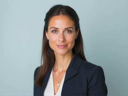 Professional headshot of a businesswoman in a studio